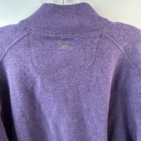 Tommy Bahama Men's Purple Quarter Zip Pullover Sweater Size L - Picture 8 of 10